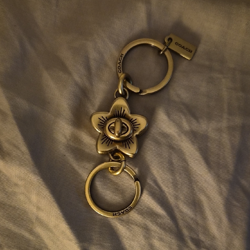 Coach Metallic Star Key Holder